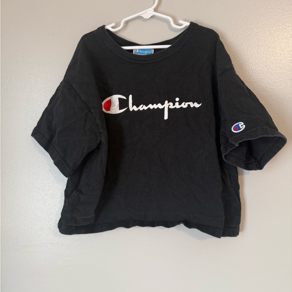Champion Classic Black Crop Top